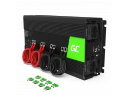 Green Cell ® 1500W / 3000W Inversor convertidor de voltaje sinusoidal puro Inversor 24V 230V