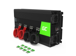 Green Cell® Convertidor de voltaje Inversor 24V a 230V 2000W / 4000W Inversor de corriente Onda Sinusoidal Pura OUTLET