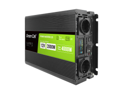 Green Cell PowerInverter LCD 12V 200W/4000W Inversor de onda sinusoidal pura con pantalla