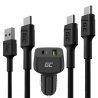 Kit de carga rápida para teléfonos móviles - Cargador USB-C USB-A de 48W + 2 cables USB-C de 30 cm