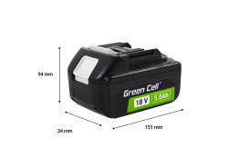 Green Cell Akku BL1850 (18V 5Ah) für Makita LXT 18V Elektrowerkzeuge