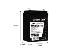 AGM Batería Gel de plomo 12V 2.8Ah Recargable Green Cell por gravedad y alarma