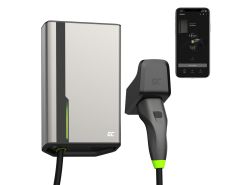 Green Cell GC HabuDen Wallbox 22kW 32A 5m Cable de carga tipo 2 Estación de carga de coche eléctrico App GC Bluetooth WiFi