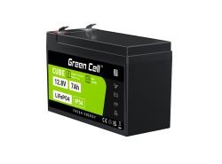 Green Cell CUBE LiFePO4 Batería 7Ah 12.8V 89.6Wh LFP batería de litio 12V para UPS, Alarma, Juguete, CCTV Coche de Niños