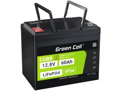 Green Cell CUBE LiFePO4 Batería 60Ah 12.8V 768Wh LFP batería de litio 12V para Motores eléctricos, Autocaravanas, Elevadores