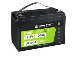 Green Cell CUBE LiFePO4 Batería 100Ah 12.8V 1280Wh LFP batería de litio 12V para Fotovoltaica, Caravanas, Fueraborda Velero