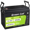 Green Cell CUBE LiFePO4 Batería 200Ah 12.8V 2560Wh LFP batería de litio 12V para Autocaravanas, Paneles Solares, Foodtruck