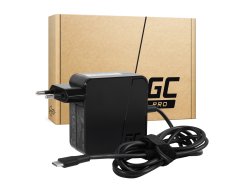 Fuente de alimentación/cargador Green Cell USB-C 65W para portátiles, tabletas y teléfonos