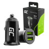 Green Cell PowerRide Nano36 Cargador de coche USB 36W con carga rápida Ultra Charge - 2x USB-A