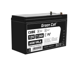 Green Cell® AGM Bateria 12V 7.2Ah Gel Bateria hermetica sistemas de alarma juguetes eléctricos para niños