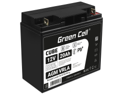 Green Cell® AGM Bateria 12V 20Ah Gel Bateria hermetica segadora scooter Barco de pesca bote cortacéspedes