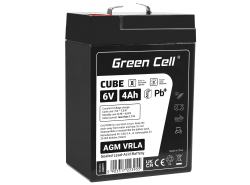 Green Cell® AGM Bateria 6V 4Ah Gel Bateria hermetica sistemas de alarma juguetes eléctricos para niños