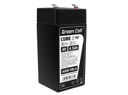 Green Cell® AGM Bateria 4V 4.5Ah Gel Bateria hermetica sistemas de alarma juguetes eléctricos para niños