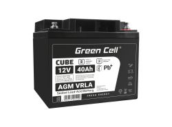 Green Cell® AGM Bateria 12V 40Ah Gel Bateria hermetica Caravan Bateria solar fotovoltaicos silla de ruedas