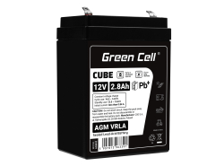 AGM Batería Gel de plomo 12V 2.8Ah Recargable Green Cell por gravedad y alarma