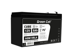 Green Cell® AGM Bateria 12V 8Ah Gel Bateria hermetica sistemas de alarma juguetes eléctricos para niños