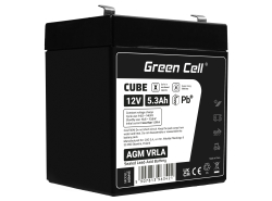 Green Cell® AGM Bateria 12V 5.3Ah Gel Bateria hermetica sistemas de alarma juguetes eléctricos para niños