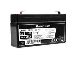 Green Cell® AGM Bateria 6V 1.3Ah Gel Bateria hermetica sistemas de alarma juguetes eléctricos para niños