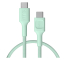 Cable USB-C 0,3m 100W Greencell PowerStream Carga Rápida PD Mint Green