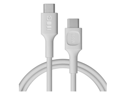 Cable USB-C 1,2m 100W Greencell PowerFlex Carga Rápida PD Snow White