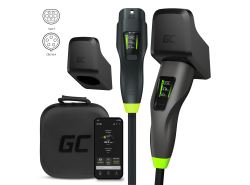 Green Cell GC Habu Cargador Móvil EV 11kW 7m Tipo 2 CEE 16A Wallbox con Aplicación + Habu Holder - soporte de cable de carga EV