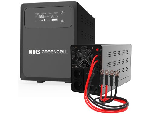 Green Cell SAI 2000VA 1200W Sistema de Alimentación Ininterrumpida con pantalla LCD