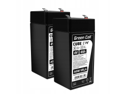 2x AGM Bateria 4V 4Ah Gel Bateria hermetica sistemas de alarma juguetes eléctricos para niños