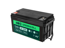 Green Cell Cube AGM VRLA IP54 12V 65Ah batería sin mantenimiento para cortacésped, scooter, barco, silla de ruedas