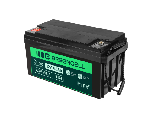 Green Cell Cube AGM VRLA IP54 12V 65Ah batería sin mantenimiento para cortacésped, scooter, barco, silla de ruedas