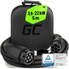 GC Snap Tipo 2 Cable EV 11kW / 22kW 5m para Tesla Model 3 S X Y, VW ID.3, ID.4, ID.5, Kia EV6, Audi Q4/Q8 E-Tron, Fiat 500e