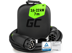 Green Cell Snap Tipo 2 Cable EV 22kW 7m para Tesla Model 3 S X Y, Kia EV6, Peugeot e-208, Hyundai IONIQ 5, BMW i3, Ford Mach-E