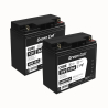 2x AGM Bateria 12V 18Ah Gel Bateria hermetica segadora scooter Barco de pesca bote cortacéspedes
