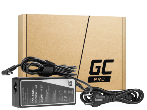 Cargador Green Cell PRO 20V 4.5A 90W para Lenovo B570 B570e G550 G570 G580 G770 G780 IdeaPad Z500 Z565 - OUTLET