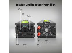 Green Cell® 500W/1000W Reiner Sinus Spannungswandler Wechselrichter 12V 230V Inverter