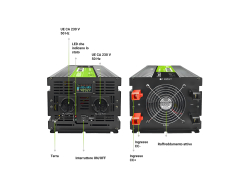 Green Cell® 500W/1000W Reiner Sinus Spannungswandler Wechselrichter 12V 230V Inverter