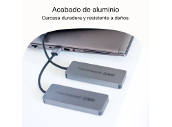 Adaptador Basic HUB Greencell USB-C 4in1 (4×USB-A 3.0) – transferencia rápida hasta 5 Gb/s, carcasa de aluminio