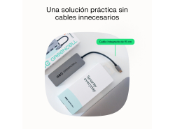 Adaptador Basic HUB Greencell USB-C 4in1 (4×USB-A 3.0) – transferencia rápida hasta 5 Gb/s, carcasa de aluminio