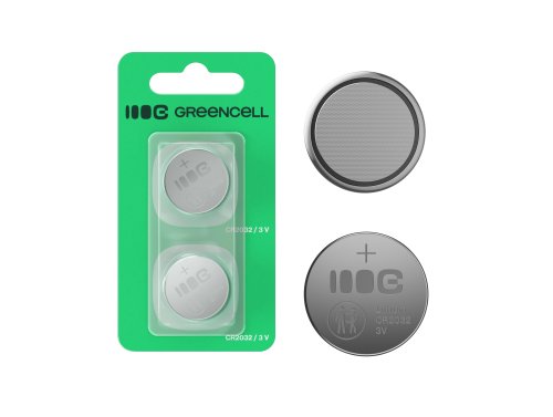 Greencell Blister 2x batería litográfica CR2032 3V 220mAh para llaves, relojes, mandos, balanzas