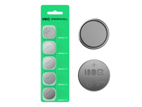 Greencell Blister 5x batería litowa CR2032 3V 220mAh para llaves, relojes, mandos a distancia, balanzas