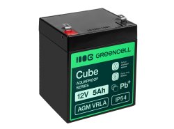 Greencell AGM VRLA 12V 5Ah batería sin mantenimiento para caja, juguetes, cámaras (91x70x102mm)