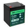 Greencell AGM VRLA 12V 5Ah batería sin mantenimiento para caja, juguetes, cámaras (91x70x102mm)