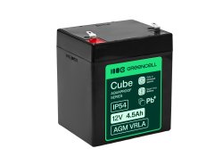 Greencell AGM VRLA 12V 4.5Ah batería sin mantenimiento para caja registradora, juguetes, cámaras (90x70x106mm)