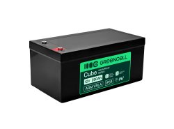 Greencell AGM VRLA 12V 250Ah acumulador sin mantenimiento para barcos, fotovoltaica, paneles solares (520x268x225mm)