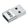 Adaptador Plug&Play Greencell 2.4A USB-A a USB-C transferencia de datos 480 Mbps 12W aluminio