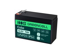 Green Cell CUBE LiFePO4 Batería 7Ah 12.8V 89.6Wh LFP batería de litio 12V para UPS, Alarma, Juguete, CCTV Coche de Niños