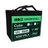 Green Cell CUBE AGM IP54 Bateria 12V 55Ah Gel Bateria hermetica segadora scooter Barco de pesca bote cortacéspedes