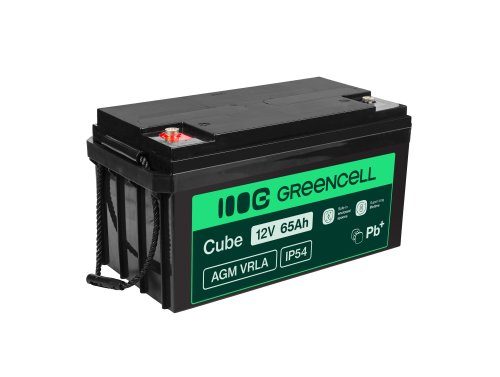 Green Cell® AGM Bateria 12V 65Ah Gel Bateria hermetica segadora scooter Barco de pesca bote cortacéspedes - OUTLET