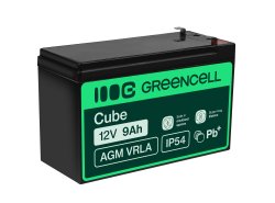 Green Cell® AGM Bateria 12V 9Ah Gel Bateria hermetica UPS reserva de bateria sistemas de UPS USV