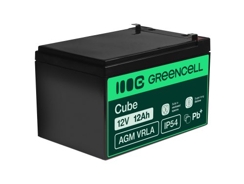 Green Cell® AGM Bateria 12V 12Ah Gel Bateria hermetica sistemas de alarma juguetes eléctricos para niños