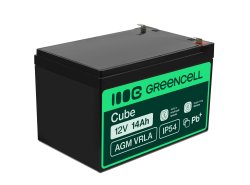 Green Cell® AGM Bateria 12V 14Ah Gel Bateria hermetica sistemas de alarma juguetes eléctricos para niños